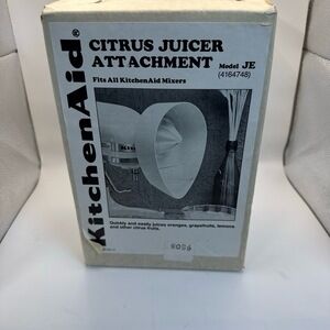 Vintage KitchenAid Citrus Juicer JE Model White Stand Mixer Power‎ Hub NEW
